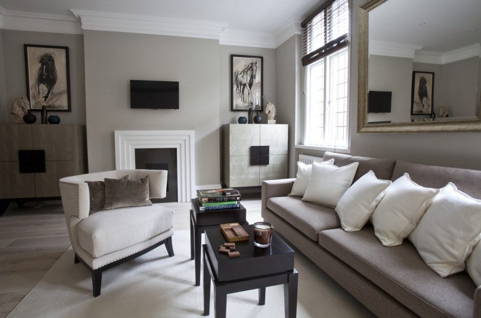 Buy to Sell Luxury Refurbishment in Marylebone  | Lounge/Kitchen | Interior Designers